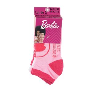 PACK TRES CALCETINES TOBILLEROS BARBIE
