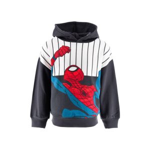 SUDADERA CAPUCHA SPIDERMAN RAYAS