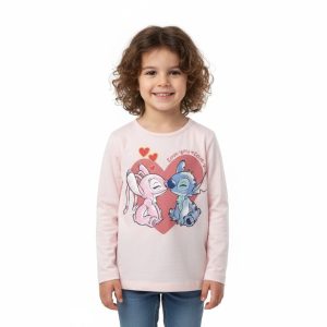 CAMISETA MANGA LARGA CORAZON LILO&STITCH