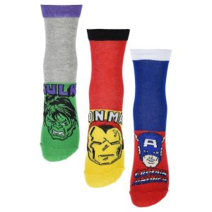 Pack 3 calcetines Avengers con tus personajes favoritos de Marvel. Diferentes modelos para elegir. Disponible en dos opciones de pack.